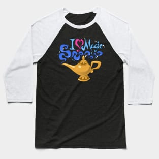 Aladdin's Lamp - I Love Magic Baseball T-Shirt